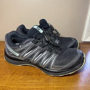 Salomon XA Comp 8 Trail Running Shoes Womens Size 8.5 Black Green Casual Hiking